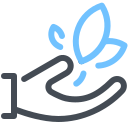 pastel color style hand planting icon