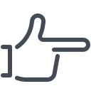 pastel color style hand right icon