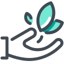 pastel color style tree planting icon