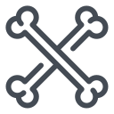 pastel color style crossbones icon
