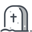 pastel color style headstone icon