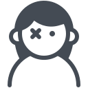 pastel color style zombie icon