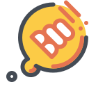 pastel color style boo icon