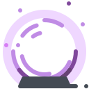 pastel color style magic crystal ball icon