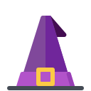 pastel color style witch's hat icon