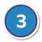 Circled 3 C icon