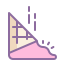 cute color style fallen ice cream cone icon