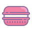 cute color style pink macaron icon
