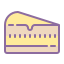 cute color style piece of lemon cake icon