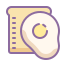 cute color style sandwich with fried egg icon