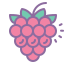 cute color style raspberry icon