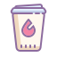 cute color style takeaway hot drink icon