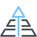 pastel color style maslow pyramid icon