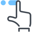 pastel color style swipe right gesture icon