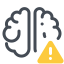 pastel color style brain stroke icon