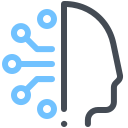 pastel color style artificial intelligence icon