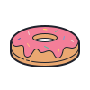 color hand drawn style 도넛 icon