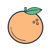 color hand drawn style orange icon