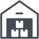 pastel color style warehouse icon