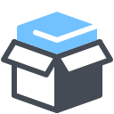pastel color style big parcel icon