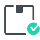 pastel color style delivery box icon
