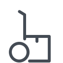 pastel color style move by trolley icon