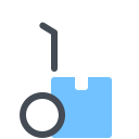 pastel color style delivery handcart icon