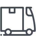 pastel color style lieferung minibus icon