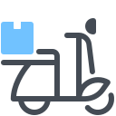 pastel color style delivery scooter icon
