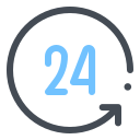 pastel color style last 24 hours icon