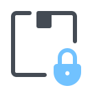 pastel color style gesicherte lieferung icon