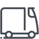 pastel color style delivery truck icon