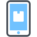 pastel color style mobile paketverfolgung icon