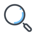 pastel color style search icon