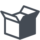 pastel color style offene lieferbox icon