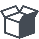 pastel color style open box icon