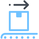 pastel color style shipping centre loading belt icon