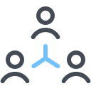 pastel color style netzwerk 2 icon