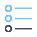 pastel color style list icon