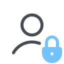 pastel color style männlicher benutzer eingekreist icon