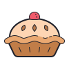 color hand drawn style pie icon