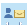 office m style mail contact icon