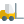 Forklift vehicle for material handling and logistic service icon