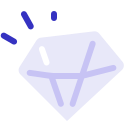 pastel color style sparkling diamond icon