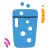 scribby style sparkling water icon