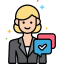 vendeuse-externe-professions-flaticons-lineal-color-flat-icons icon