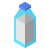 isometric color style milk bottle icon