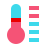 color glass style 온도계 icon
