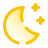 pulsar gradient style moon and stars icon