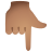 emoji style índice de dorso apuntando hacia abajo tono de piel medio icon